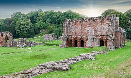 Cistercian monks’ night staircase at Furness Abbey rebuilt 900 years later